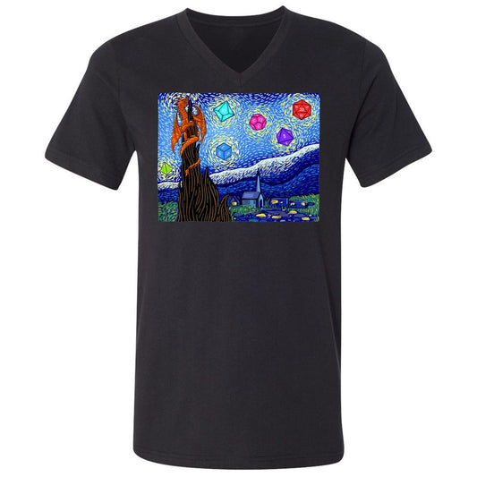 Unisex V-Neck T-Shirt - 8C2AH9VL - Black - 1