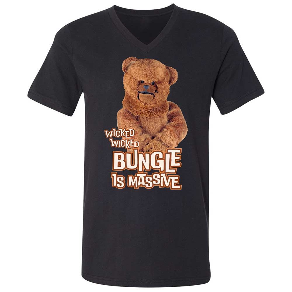 Unisex V-Neck T-Shirt - W3X7QGEV - Black - 1