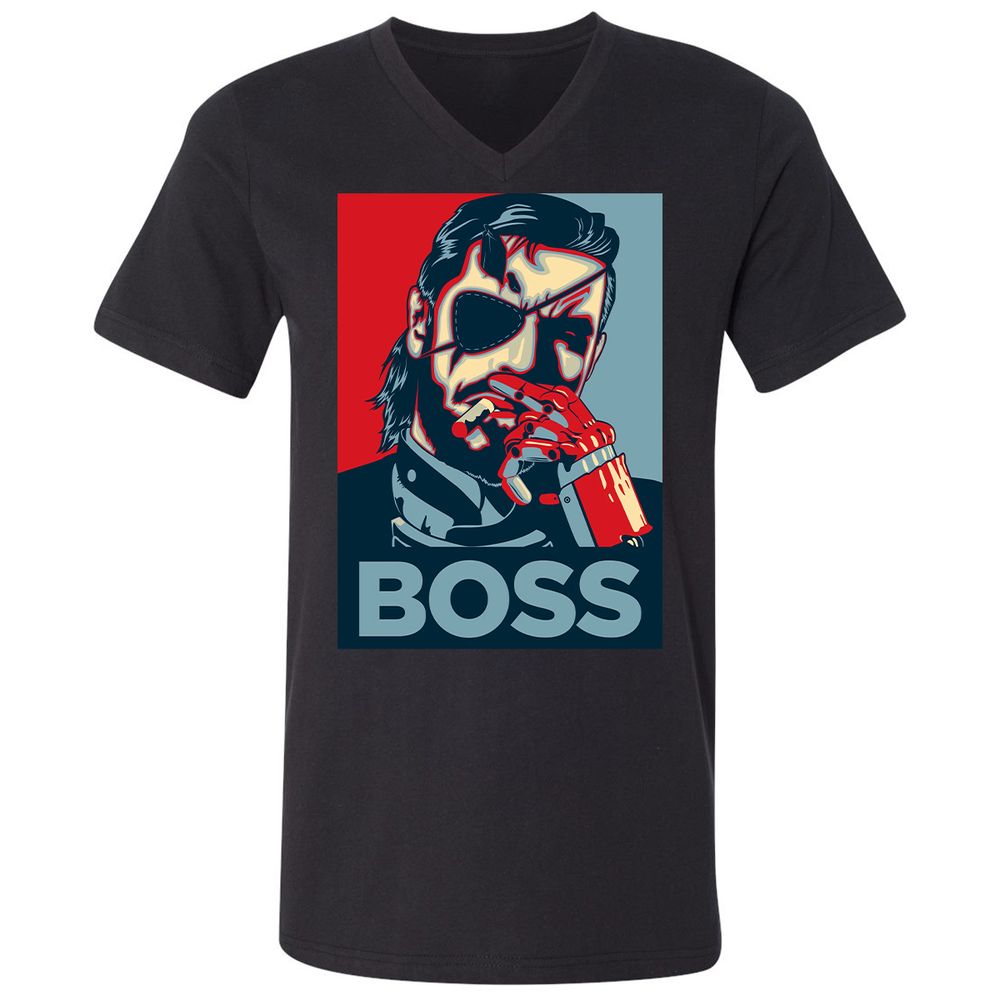 Unisex V-Neck T-Shirt - N463BMAT - Black - 1