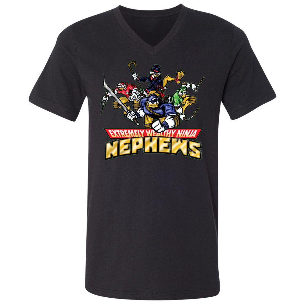 Unisex V-Neck T-Shirt - VZZY31PT - Black - 1