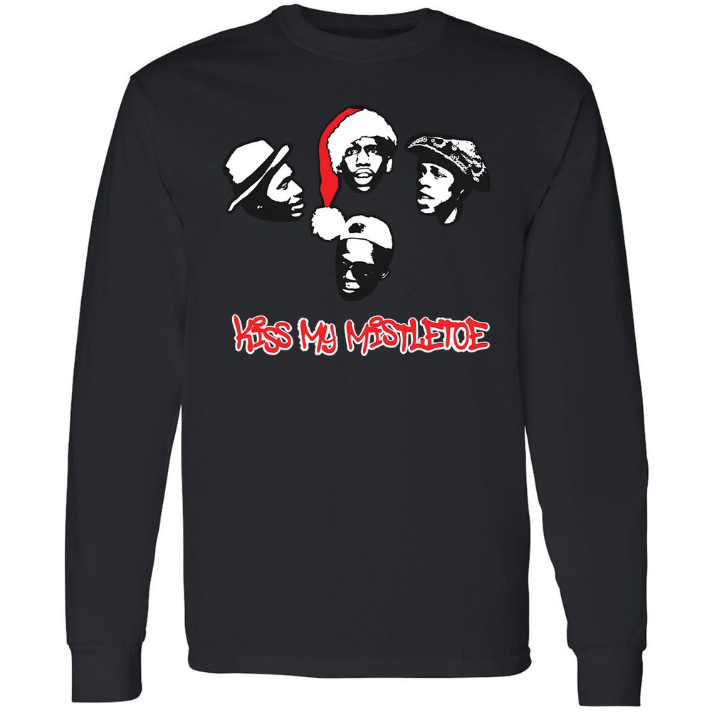 Kiss My Mistletoe Xmas Rap - Black - 1