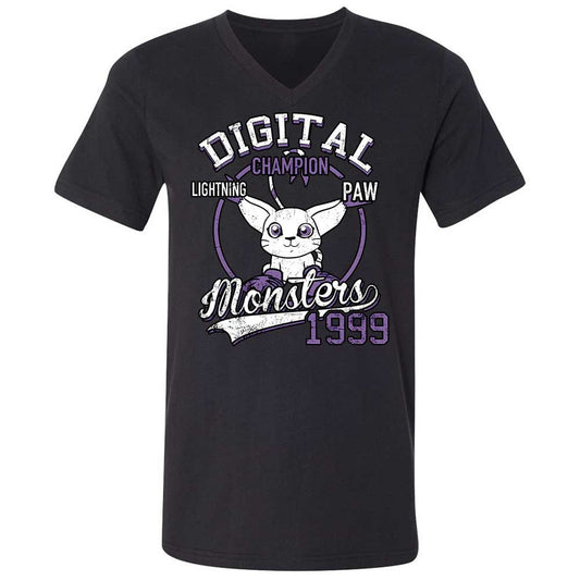 Unisex V-Neck T-Shirt - PQGXRYLZ - Black - 1