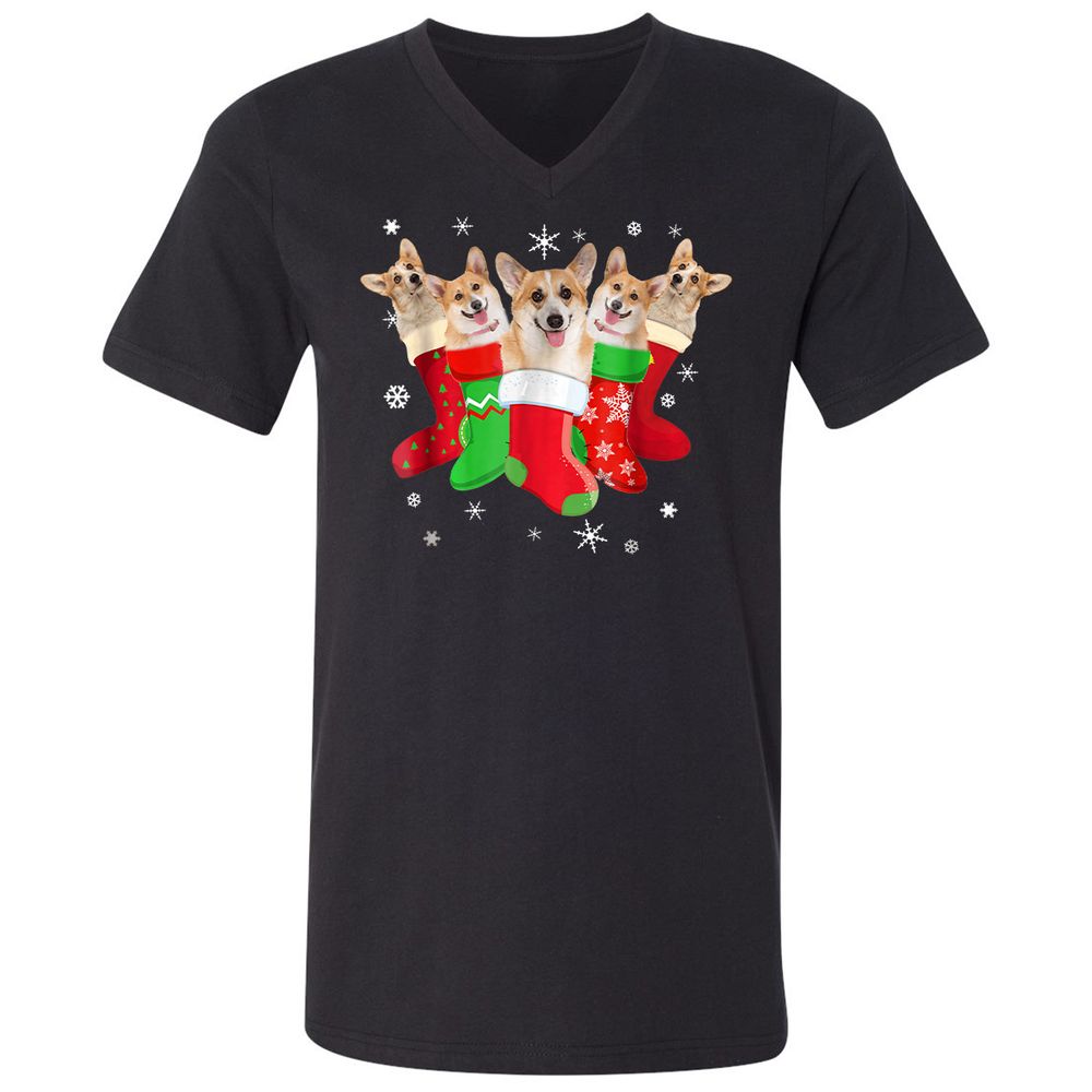 Unisex V-Neck T-Shirt - 5EV9MLPT - Black - 1