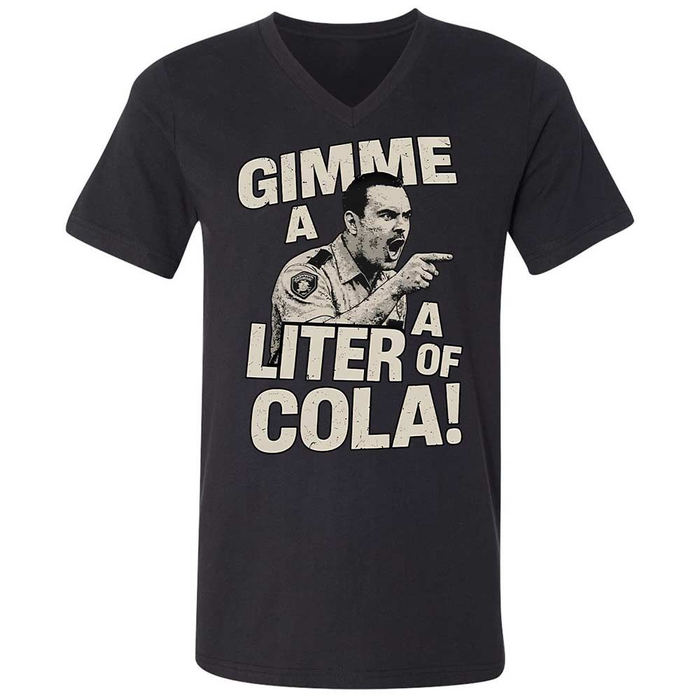 Unisex V-Neck T-Shirt - 126VKRF2 - Black - 1