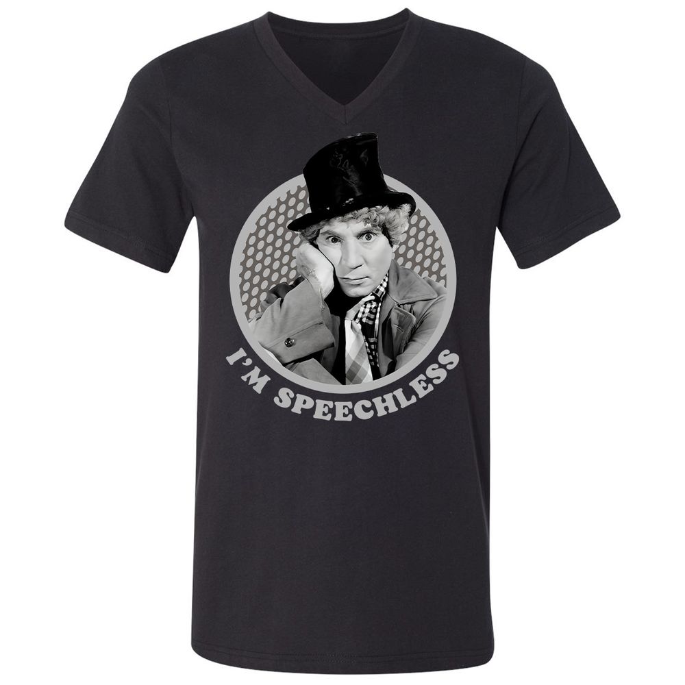 Unisex V-Neck T-Shirt - UAQAQ6A5 - Black - 1