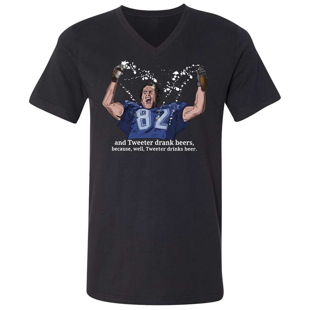 Unisex V-Neck T-Shirt - V3VMS157 - Black - 1