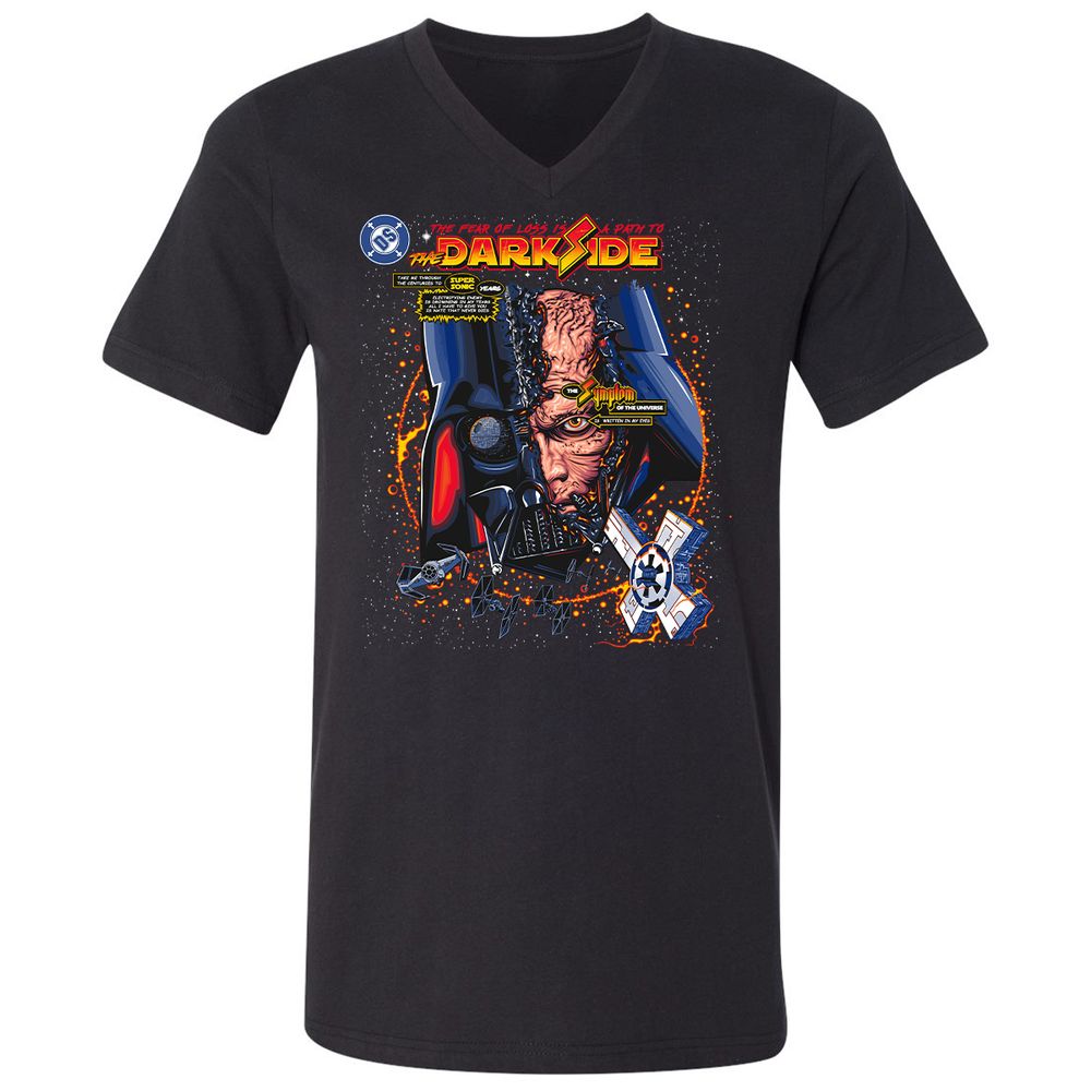 Unisex V-Neck T-Shirt - HKVZE59B - Black - 1