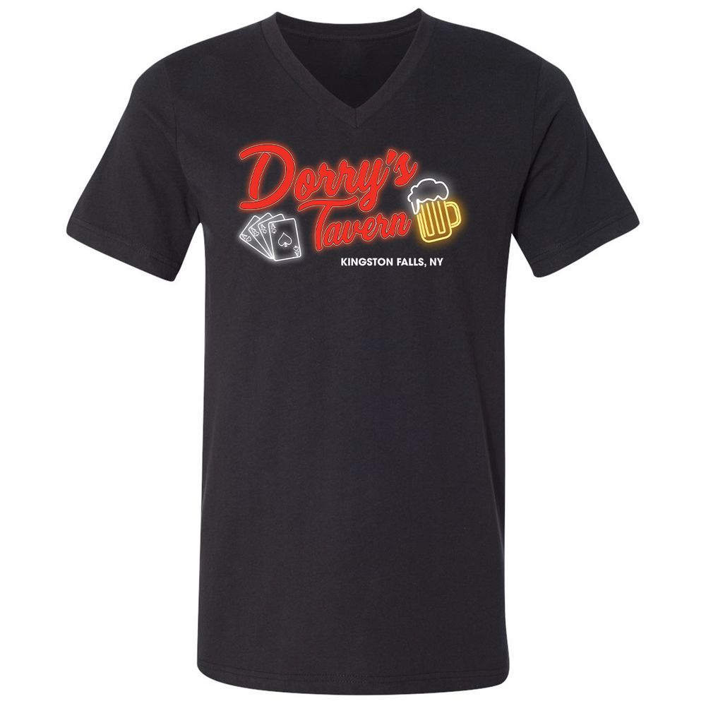Unisex V-Neck T-Shirt - PC9P1QZC - Black - 1