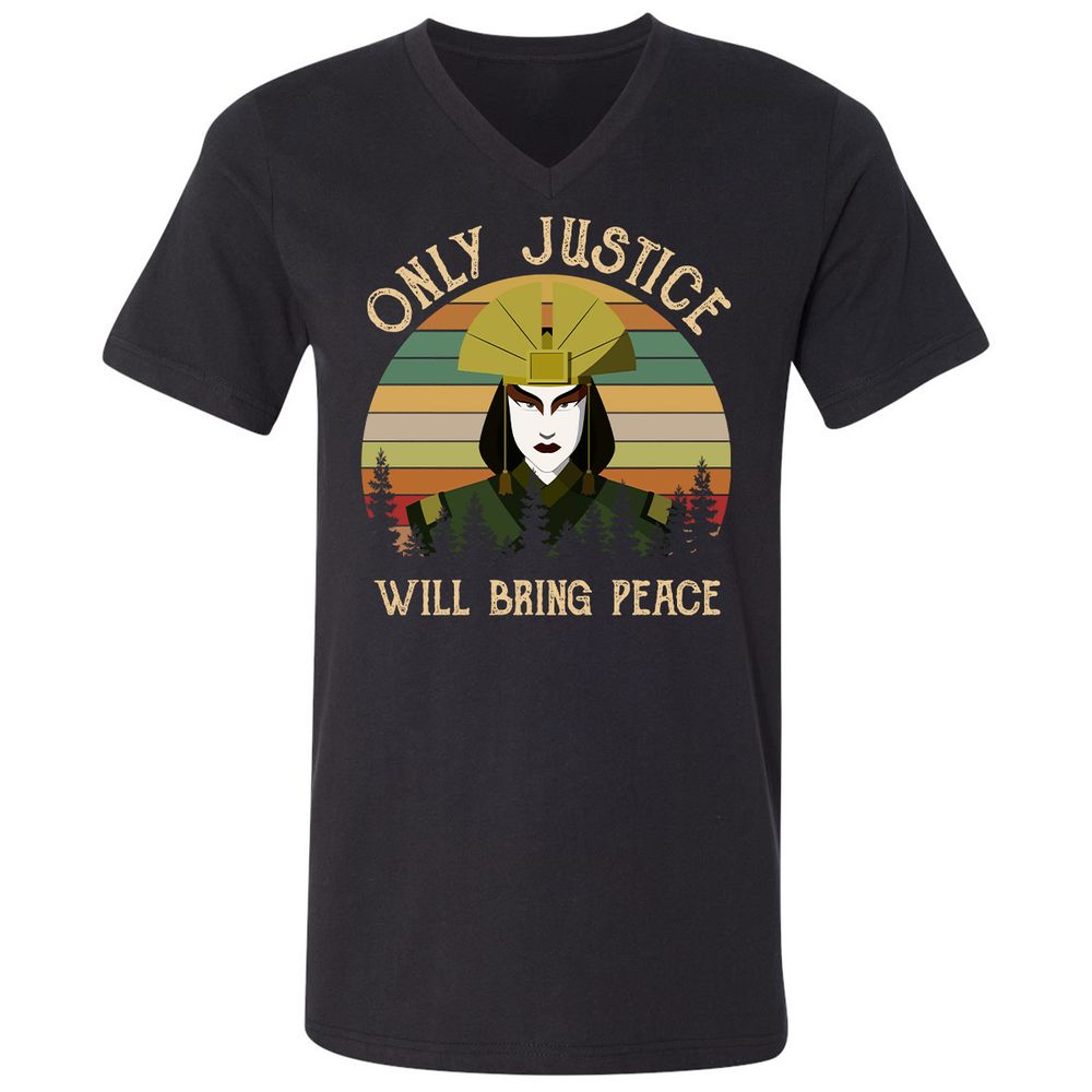 Unisex V-Neck T-Shirt - WK3SZT3T - Black - 1