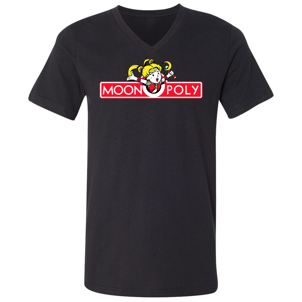 Unisex V-Neck T-Shirt - TA38M1JP - Black - 1