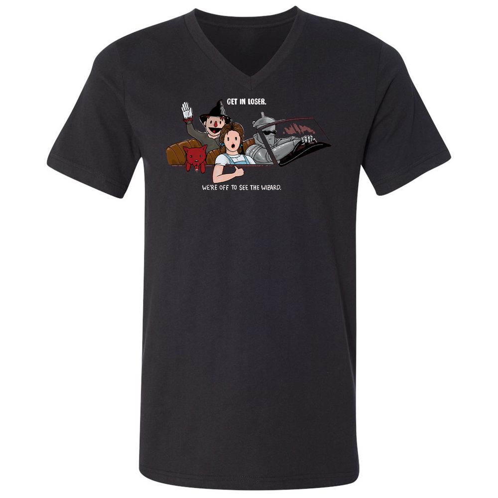 Unisex V-Neck T-Shirt - P6NACQG3 - Black - 1