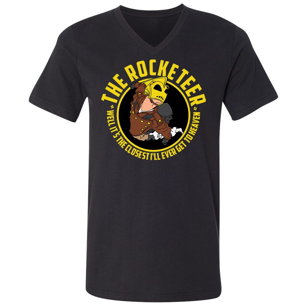 Unisex V-Neck T-Shirt - BMMABNLX - Black - 1