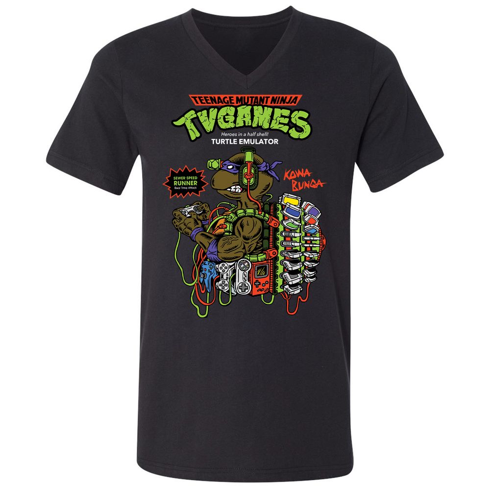 Unisex V-Neck T-Shirt - ADB2KW14 - Black - 1