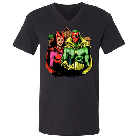 Unisex V-Neck T-Shirt - 5U655XYT - Black - 1