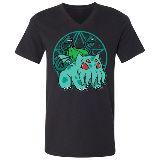 Unisex V-Neck T-Shirt - 6FF8DKNE - Black - 1