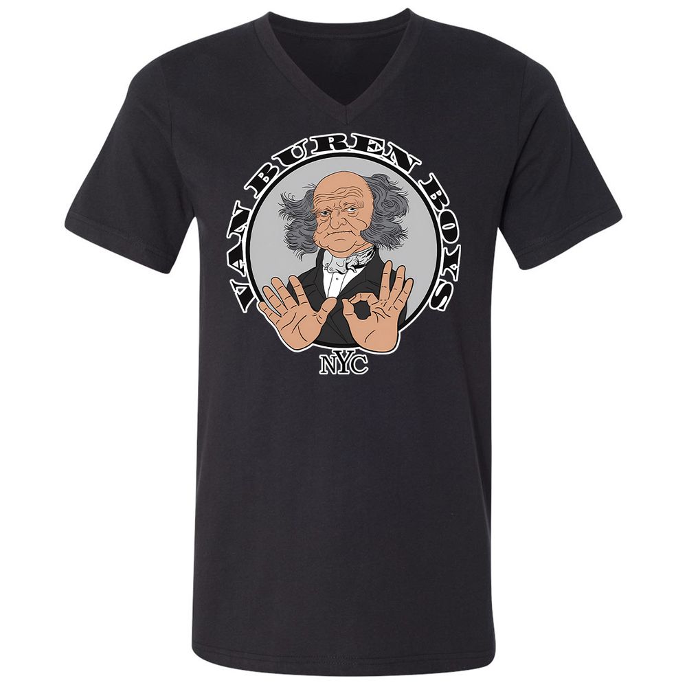 Unisex V-Neck T-Shirt - NEKEJSL3 - Black - 1