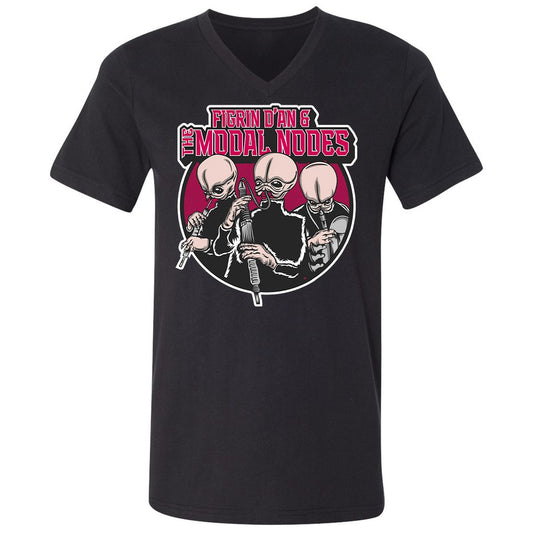 Unisex V-Neck T-Shirt - XPL6E74G - Black - 1