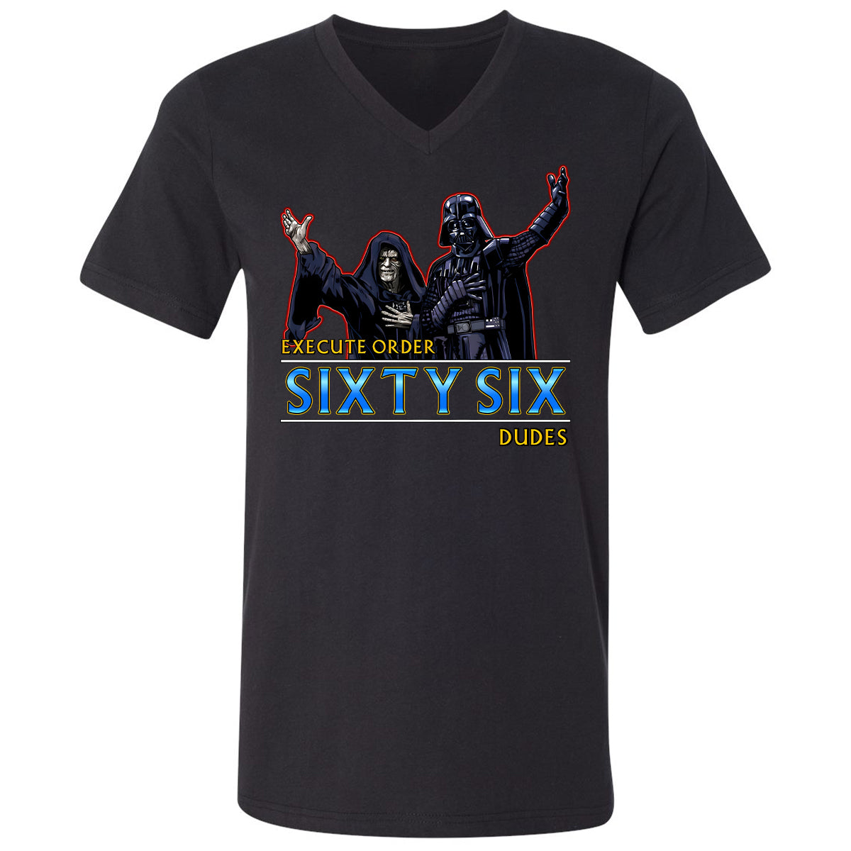 Unisex V-Neck T-Shirt - N87N28CY - Black - 1