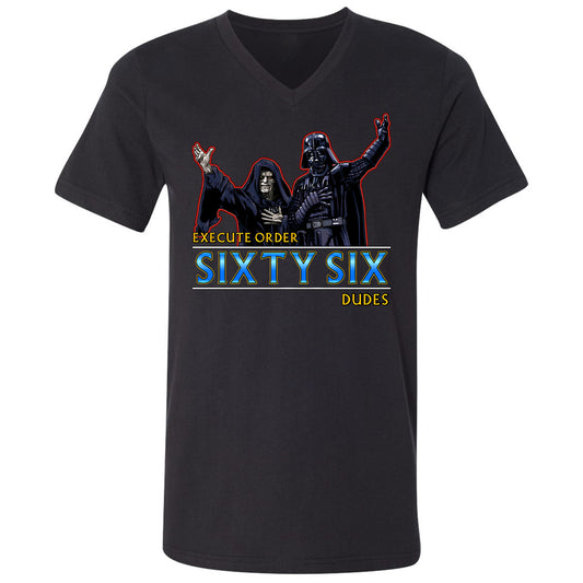 Unisex V-Neck T-Shirt - N87N28CY - Black - 1