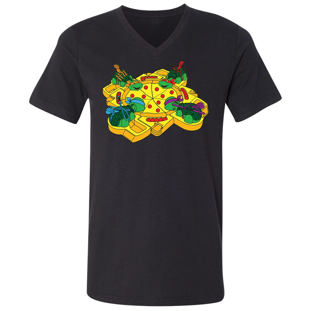 Unisex V-Neck T-Shirt - RZAE667B - Black - 1