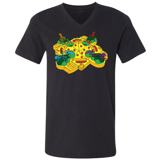 Unisex V-Neck T-Shirt - RZAE667B - Black - 1