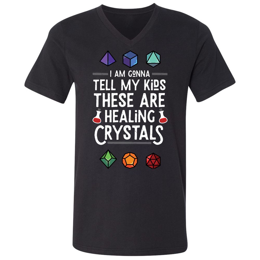 Unisex V-Neck T-Shirt - GS5M3SJN - Black - 1