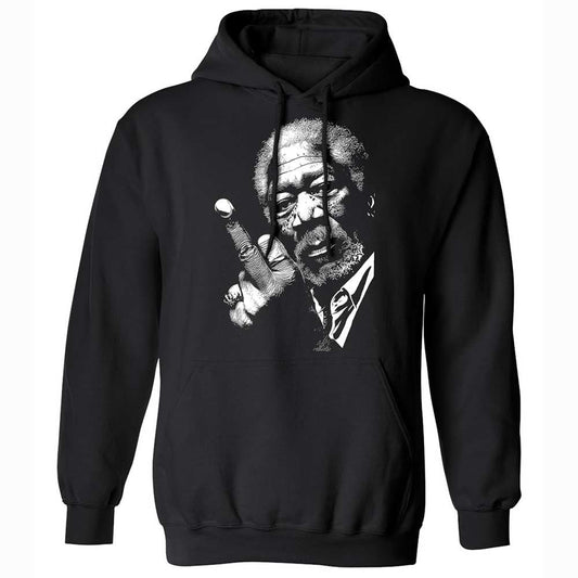 Morgan Freeman middle finger - Black - 1