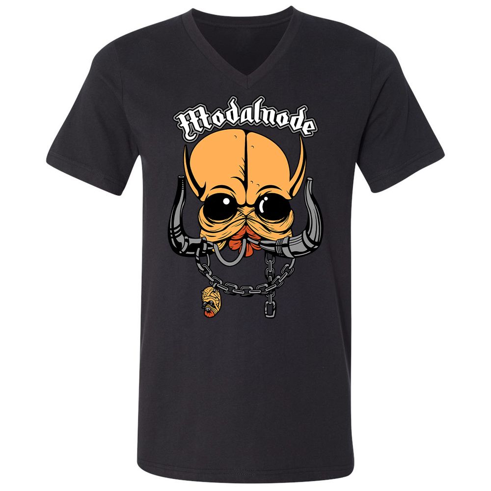 Unisex V-Neck T-Shirt - 57VV3UR9 - Black - 1