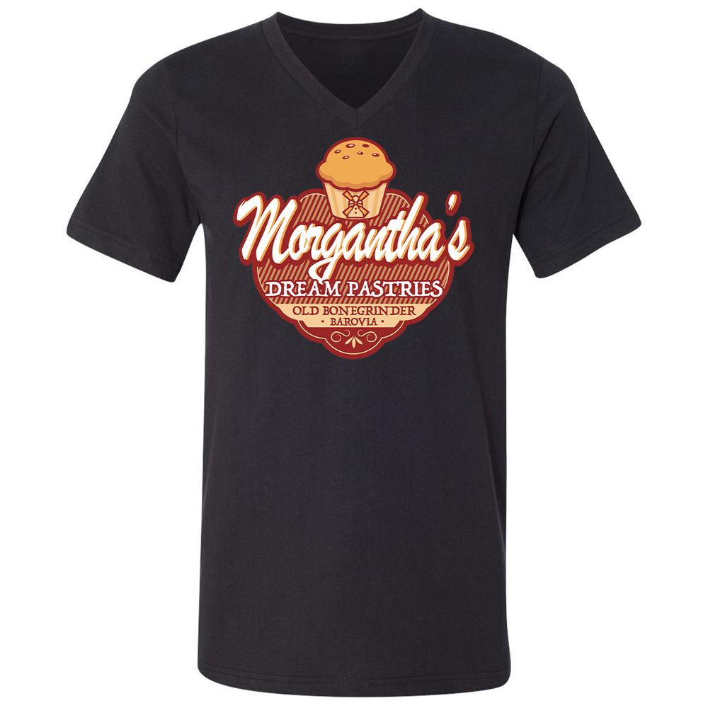 Unisex V-Neck T-Shirt - D7H97E9Z - Black - 1