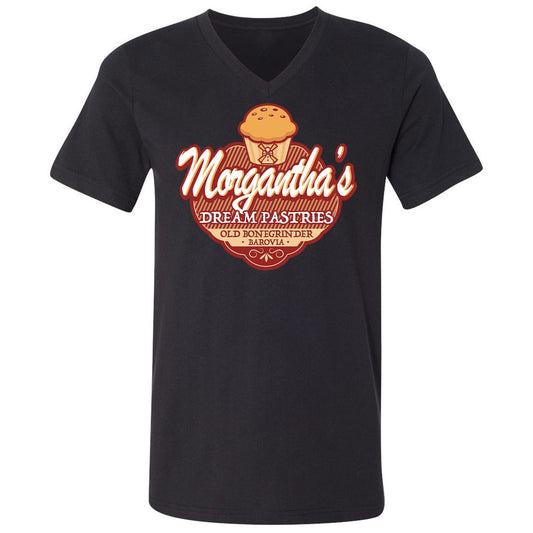 Unisex V-Neck T-Shirt - D7H97E9Z - Black - 1