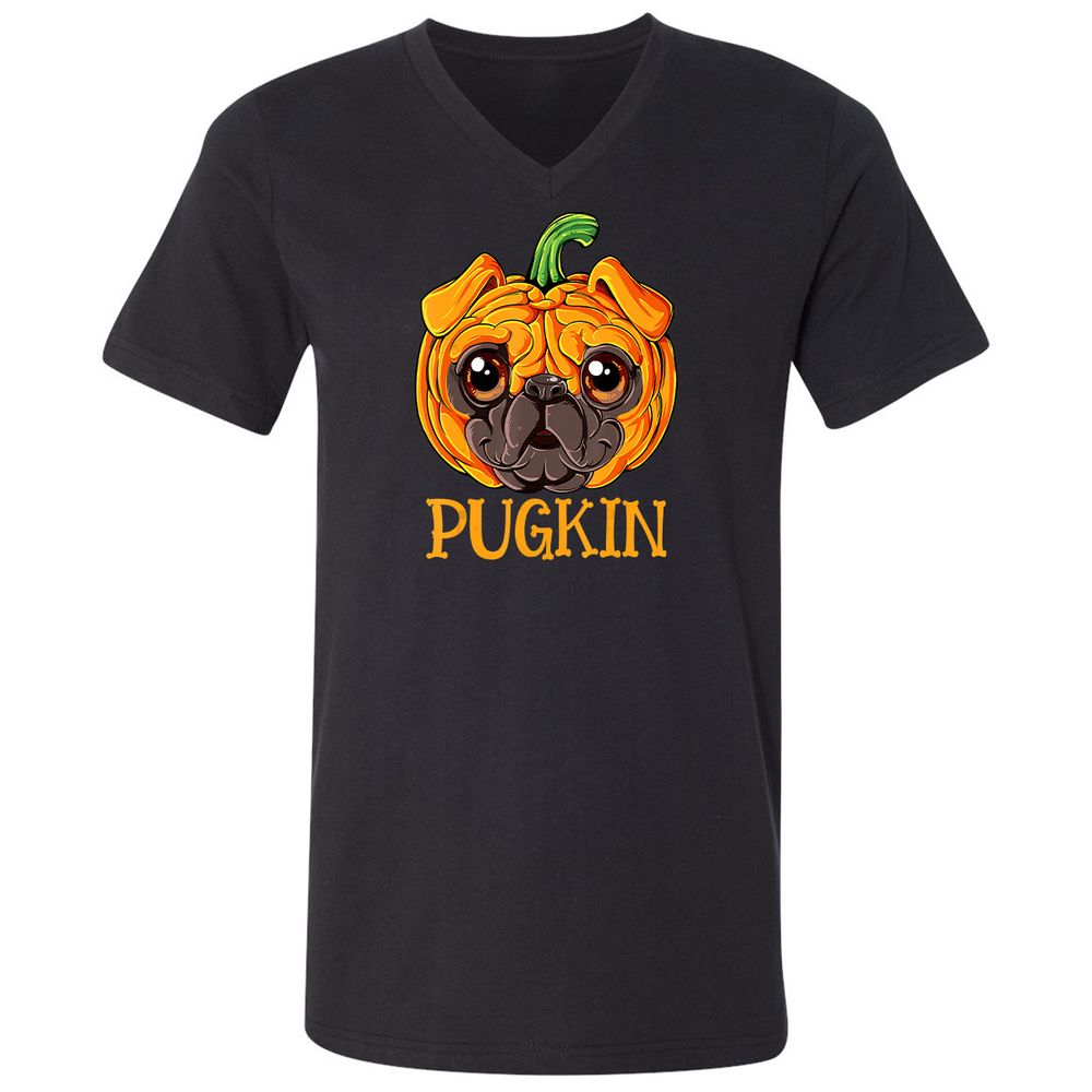 Unisex V-Neck T-Shirt - WGJYJFRY - Black - 1