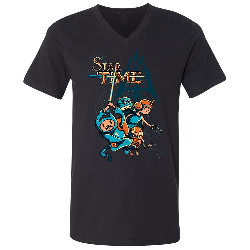 Unisex V-Neck T-Shirt - EL2NDQ5K - Black - 1