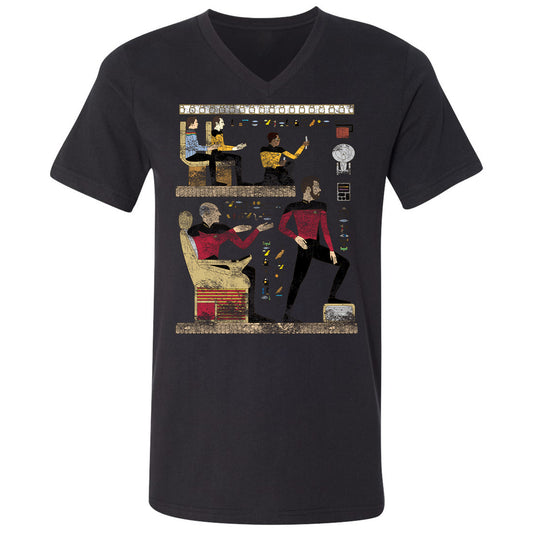 Unisex V-Neck T-Shirt - YGG9BPS4 - Black - 1