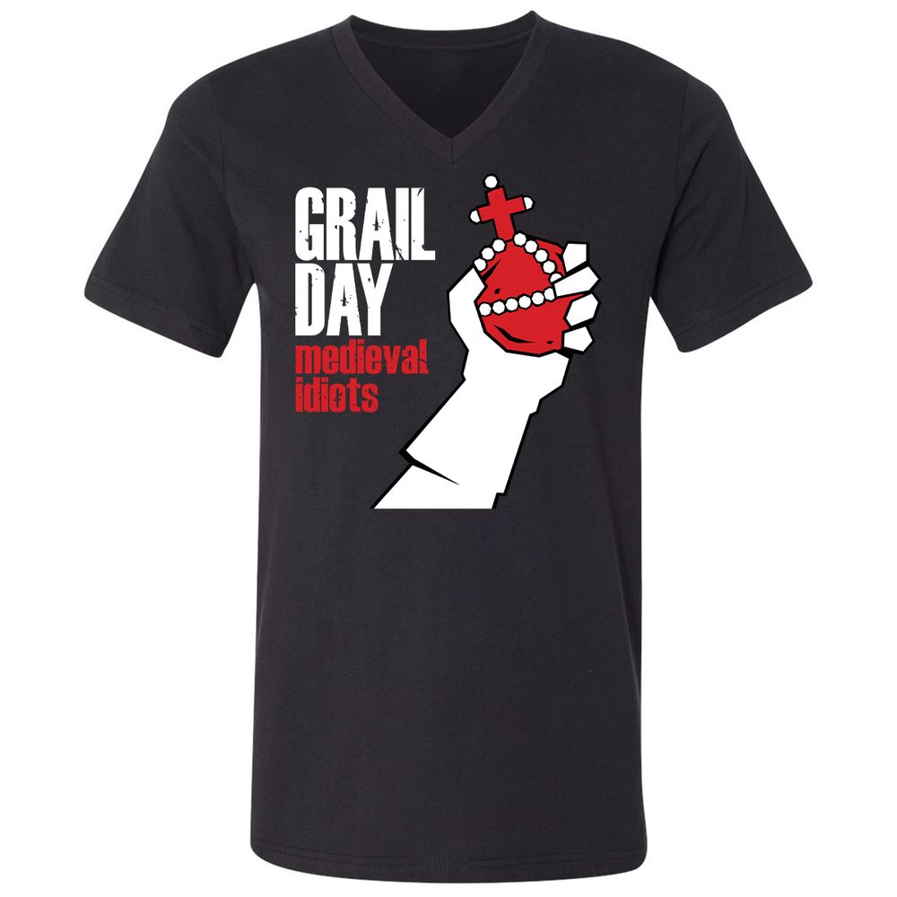 Unisex V-Neck T-Shirt - 43E8AXE5 - Black - 1