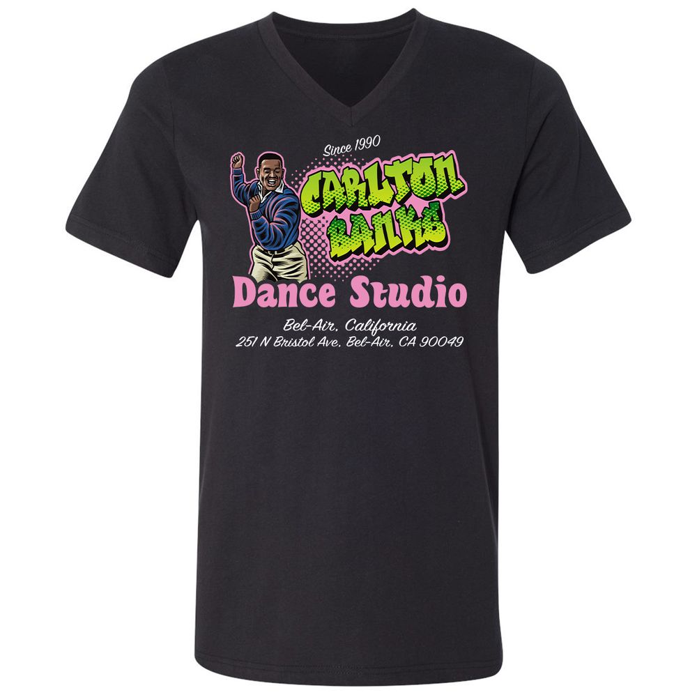 Unisex V-Neck T-Shirt - 448FPX3C - Black - 1