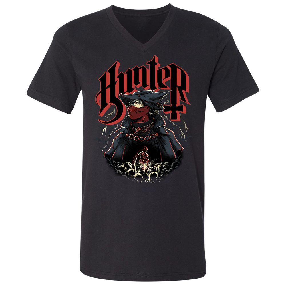Unisex V-Neck T-Shirt - 88RY3SXU - Black - 1