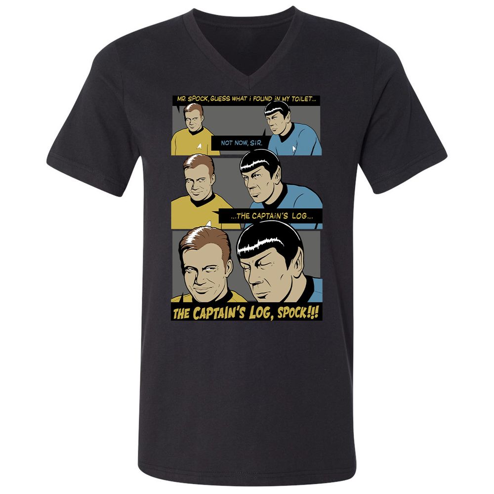 Unisex V-Neck T-Shirt - 3P5A9SYB - Black - 1