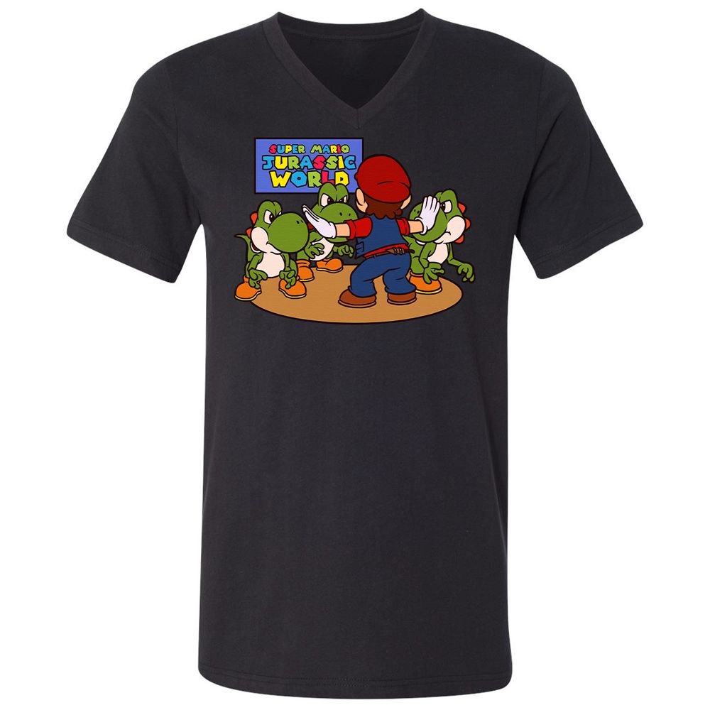 Unisex V-Neck T-Shirt - MDTF9BYS - Black - 1