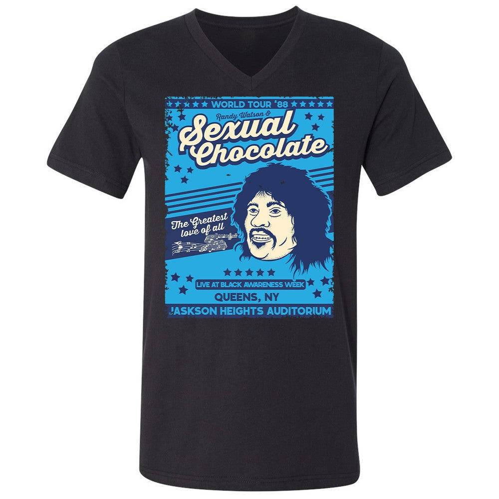 Unisex V-Neck T-Shirt - YM7GA5E7 - Black - 1