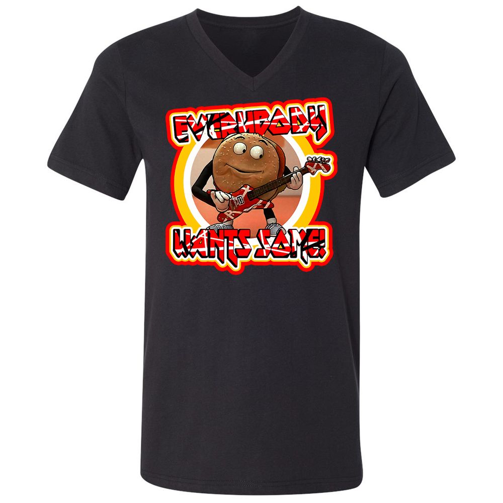 Unisex V-Neck T-Shirt - 32RDSBDE - Black - 1