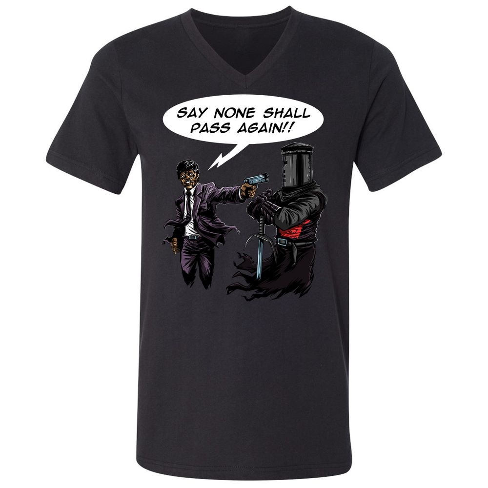 Unisex V-Neck T-Shirt - 5VLJ35MX - Black - 1