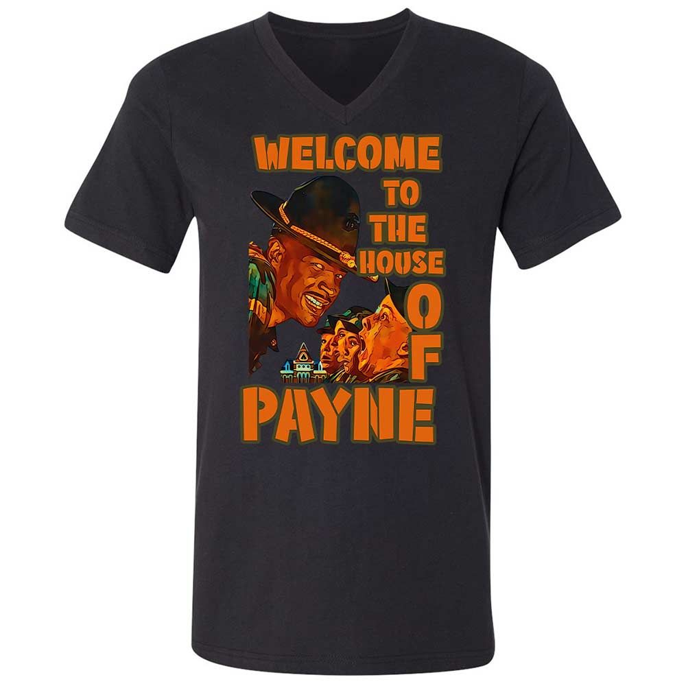 Unisex V-Neck T-Shirt - LNMYTHTS - Black - 1