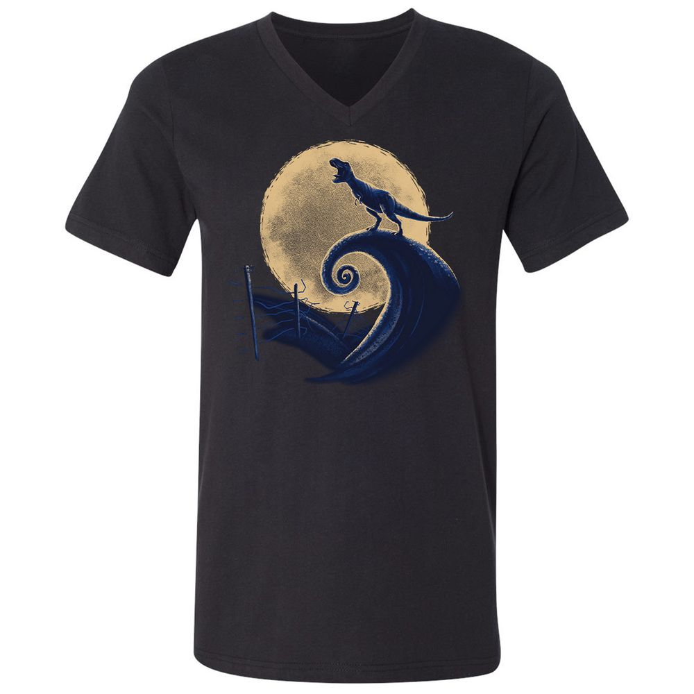 Unisex V-Neck T-Shirt - LXC479HW - Black - 1
