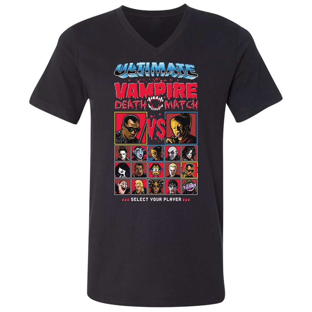 Unisex V-Neck T-Shirt - Z2EK996K - Black - 1