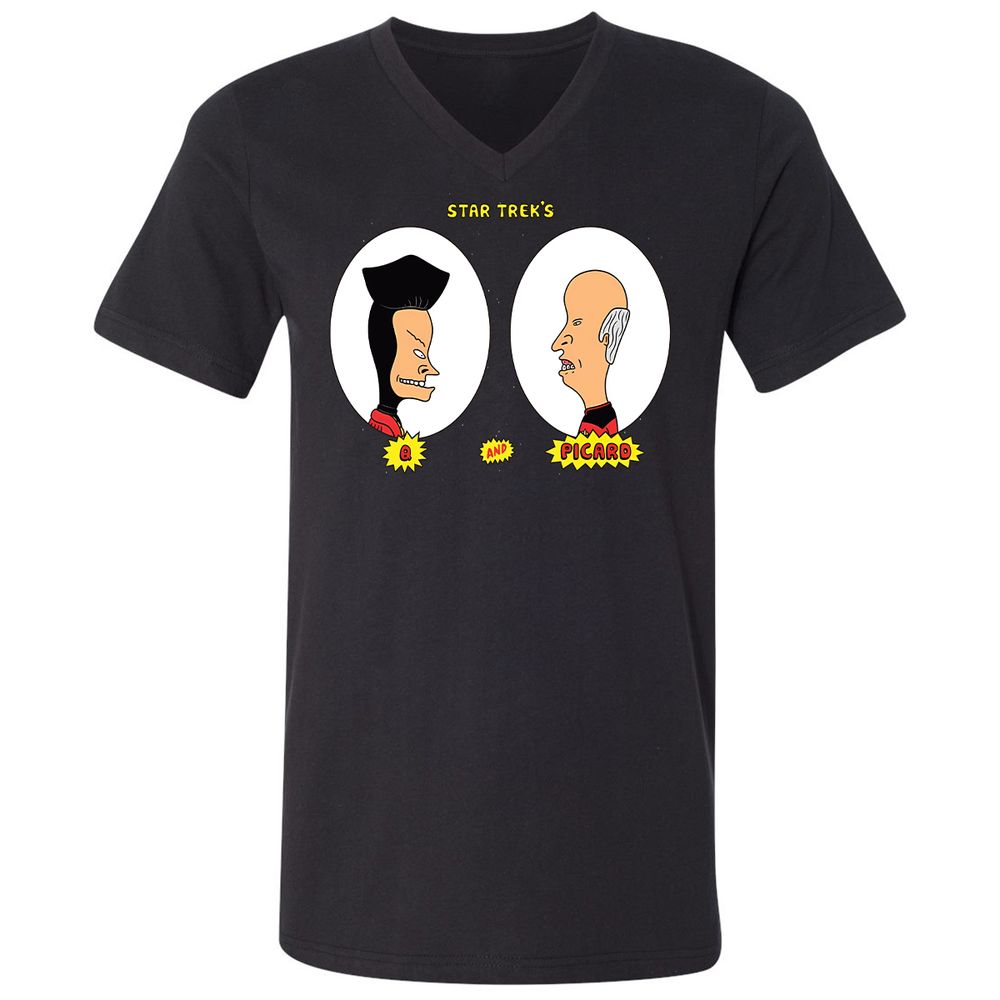 Unisex V-Neck T-Shirt - VGNDGKQP - Black - 1