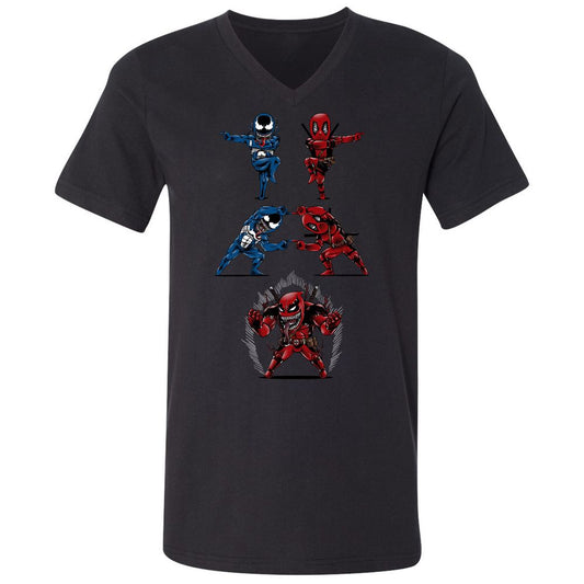 Unisex V-Neck T-Shirt - LVVE9C4D - Black - 1