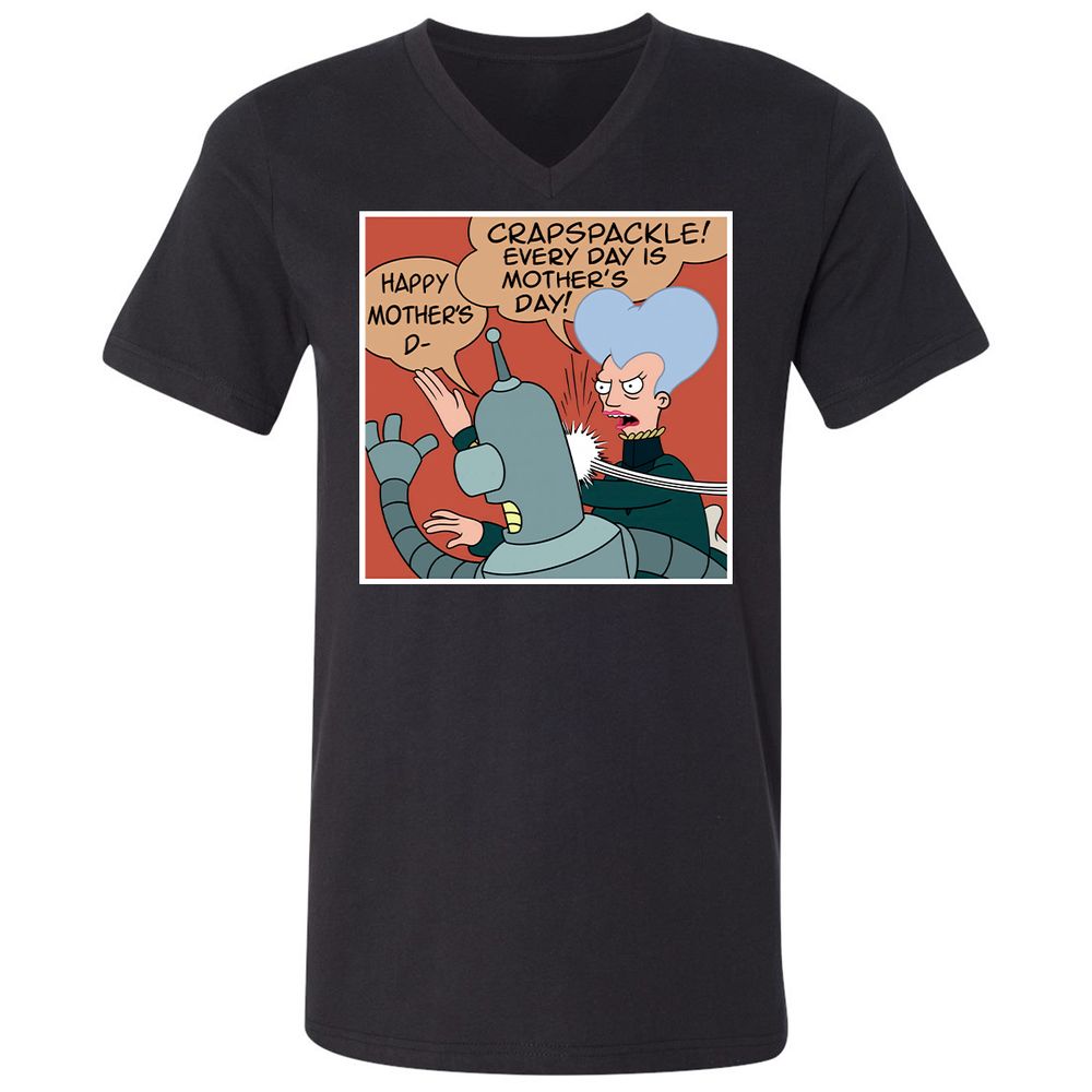 Unisex V-Neck T-Shirt - EB1UMZQA - Black - 1