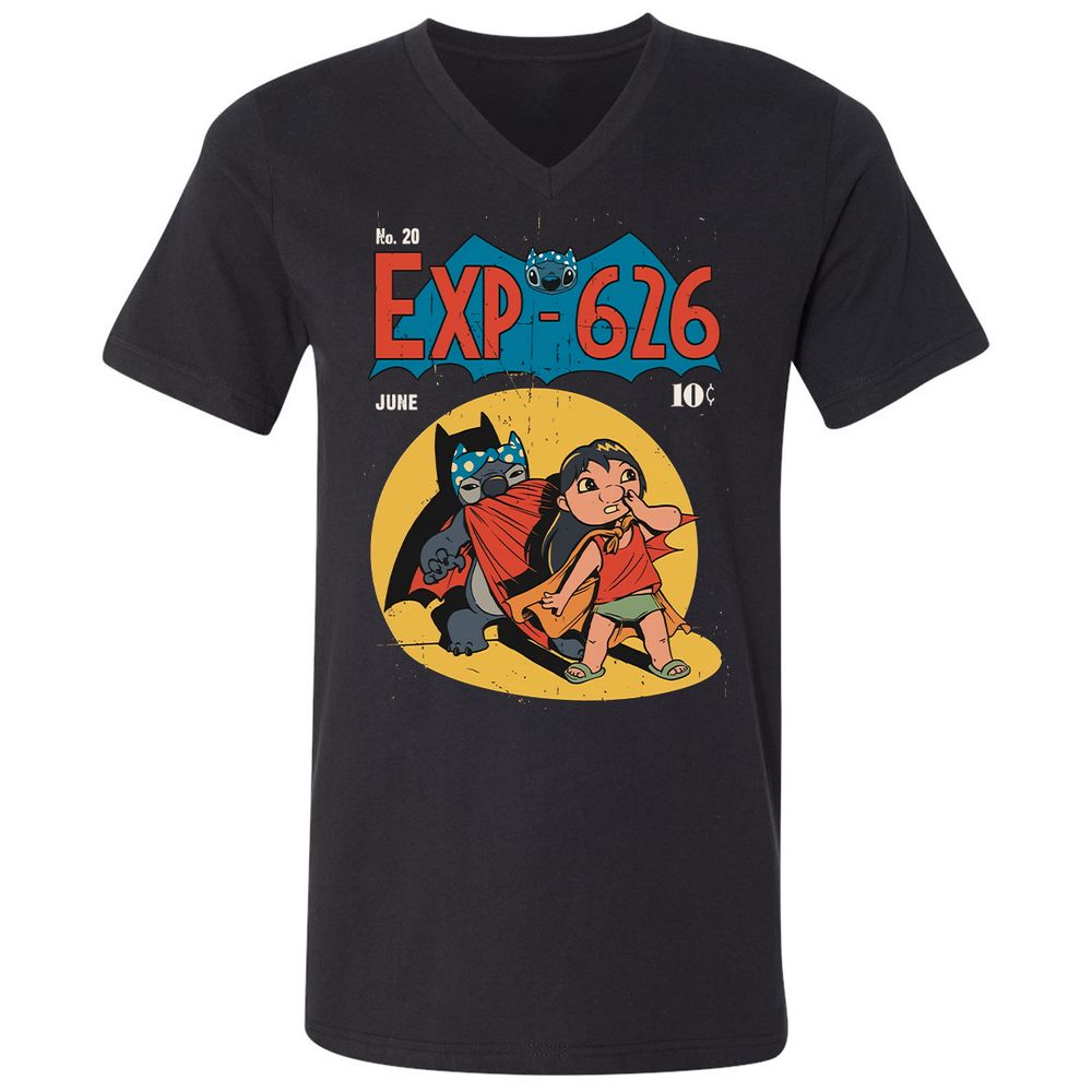 Unisex V-Neck T-Shirt - 37SG9NX4 - Black - 1
