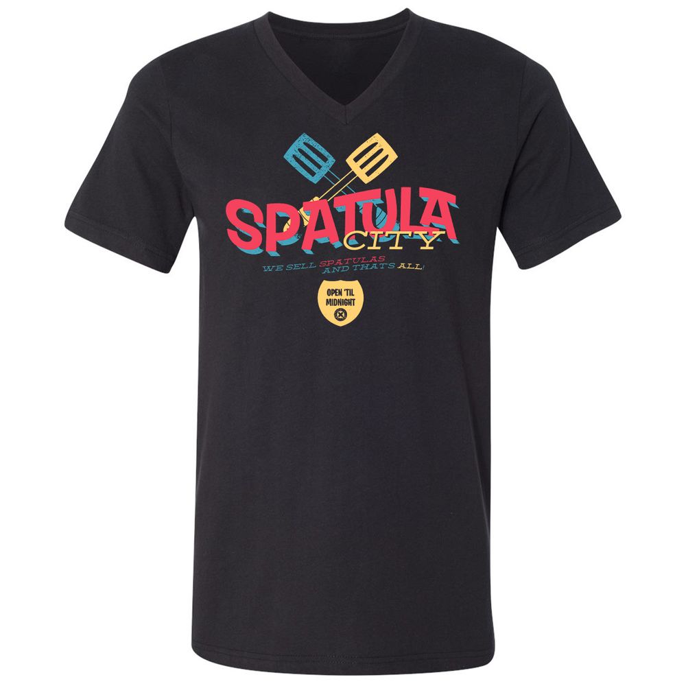 Unisex V-Neck T-Shirt - MPY5R1K1 - Black - 1