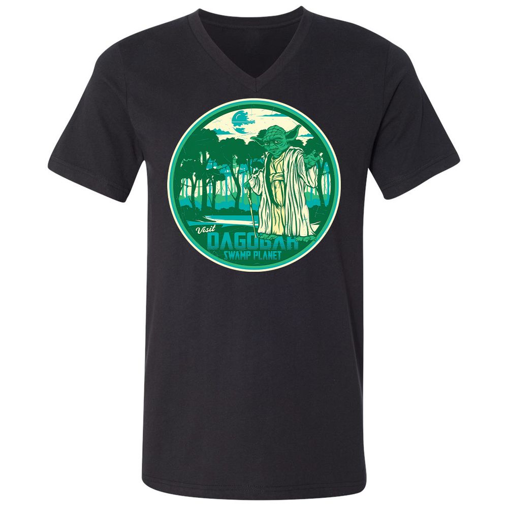 Unisex V-Neck T-Shirt - AS6XKND5 - Black - 1